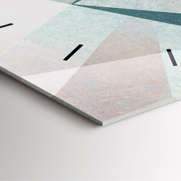 Square wall clock Triangles Abstract Texture