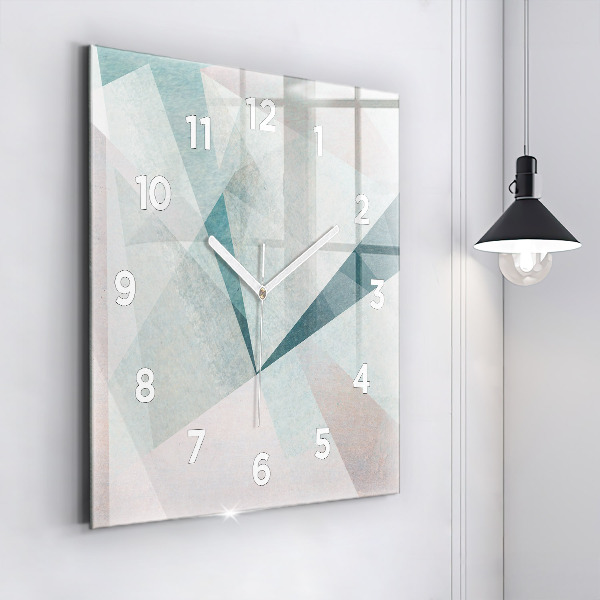 Square wall clock Triangles Abstract Texture