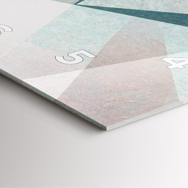 Square wall clock Triangles Abstract Texture