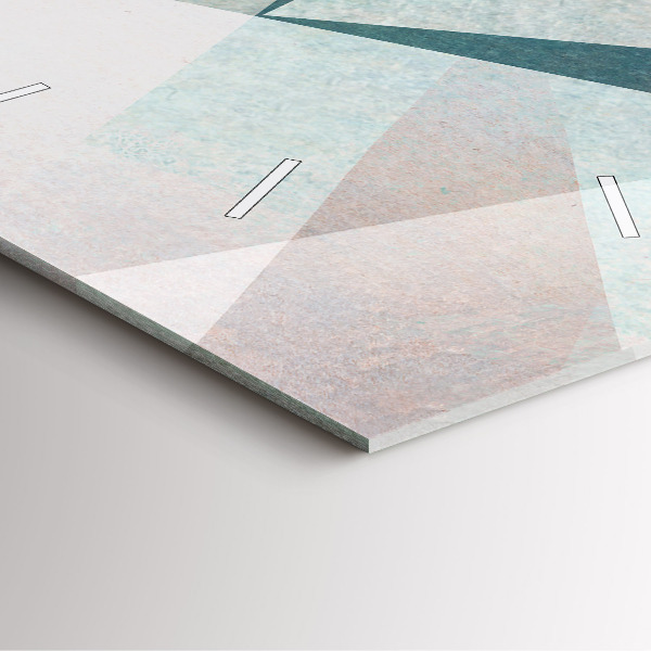 Square wall clock Triangles Abstract Texture