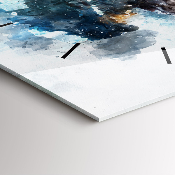 Square wall clock Abstract faces