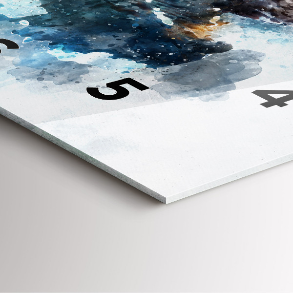 Square wall clock Abstract faces