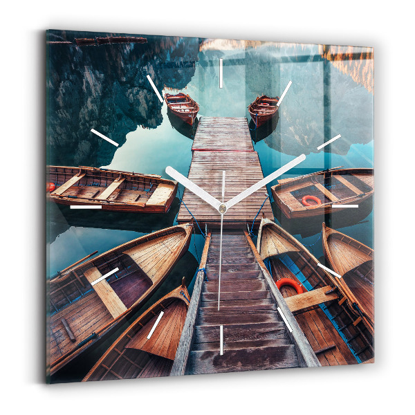 Square wall clock Pier and Lake