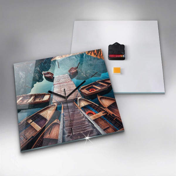 Square wall clock Pier and Lake