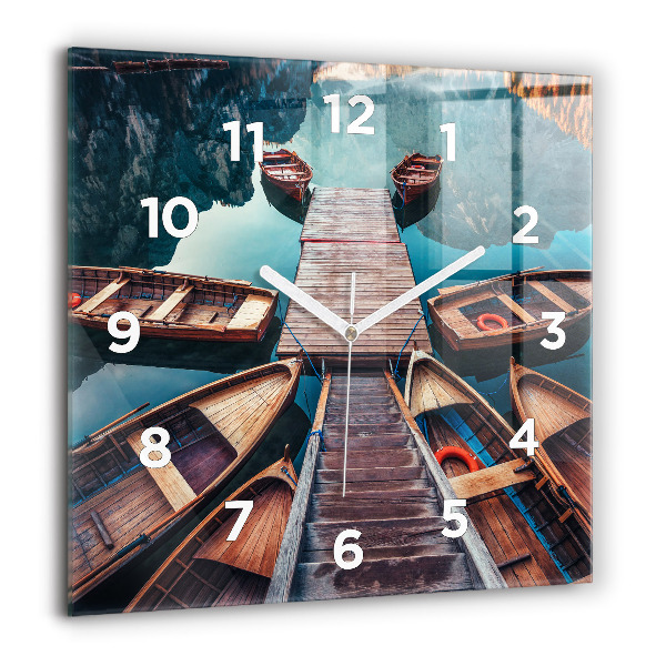 Square wall clock Pier and Lake