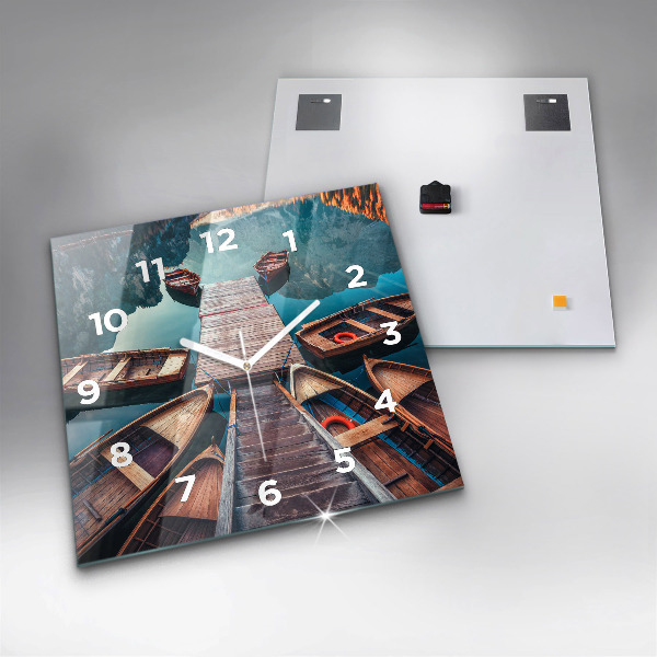 Square wall clock Pier and Lake