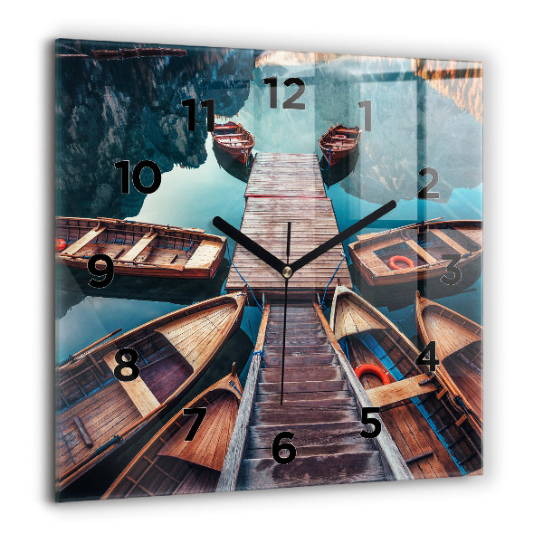 Square wall clock Pier and Lake