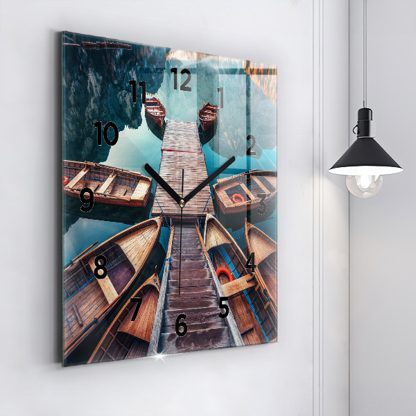 Square wall clock Pier and Lake