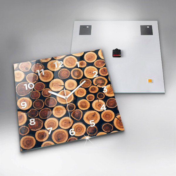 Square wall clock Wood