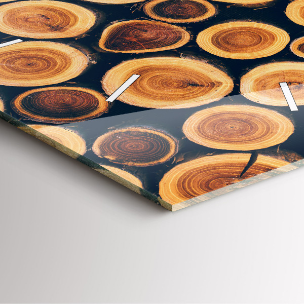 Square wall clock Wood