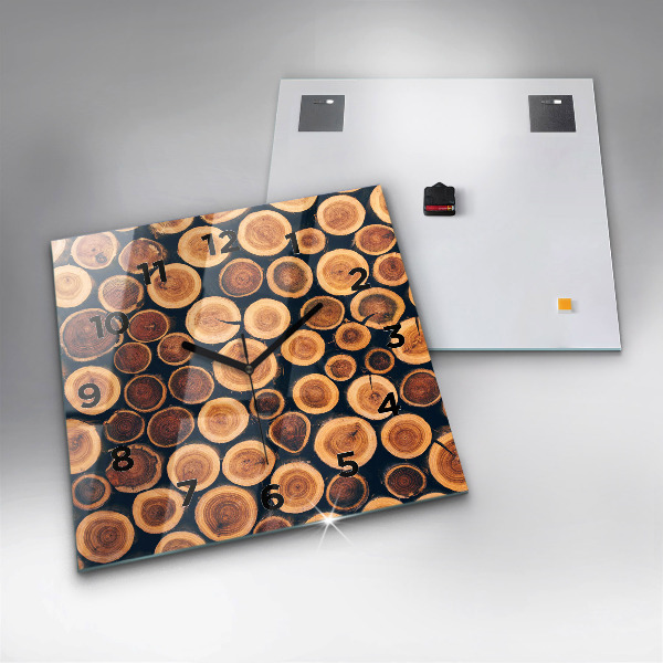 Square wall clock Wood