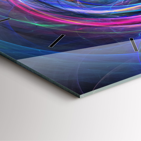 Square wall clock Colorful Fractal