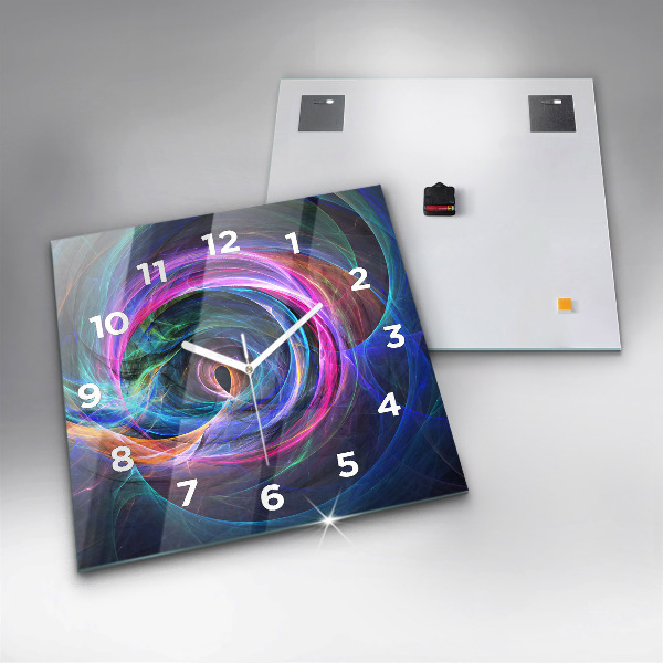 Square wall clock Colorful Fractal