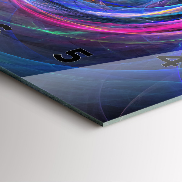 Square wall clock Colorful Fractal