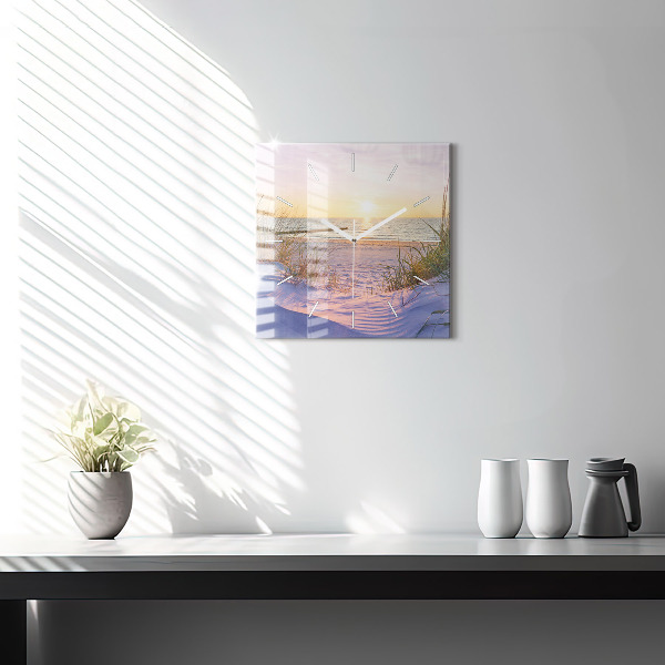 Square wall clock Polish Sunny Sea