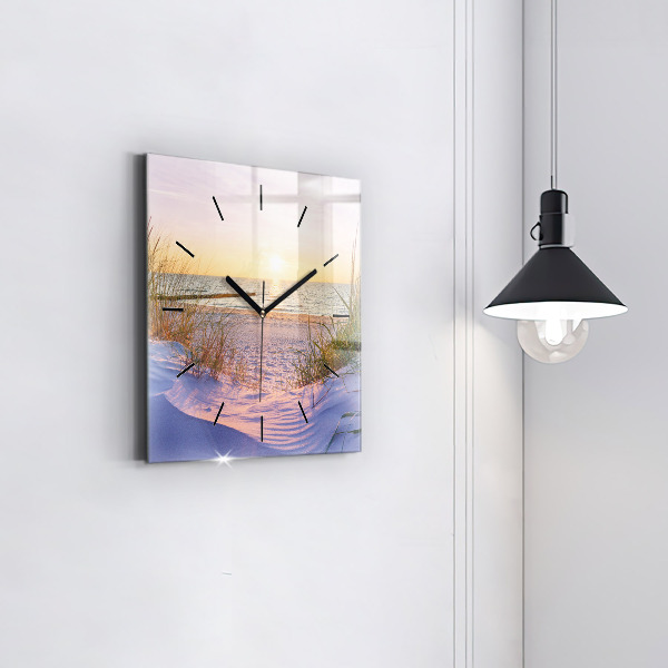 Square wall clock Polish Sunny Sea