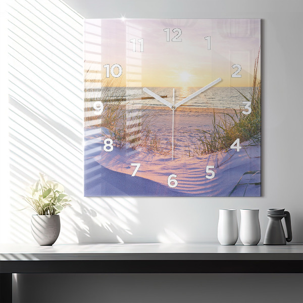 Square wall clock Polish Sunny Sea