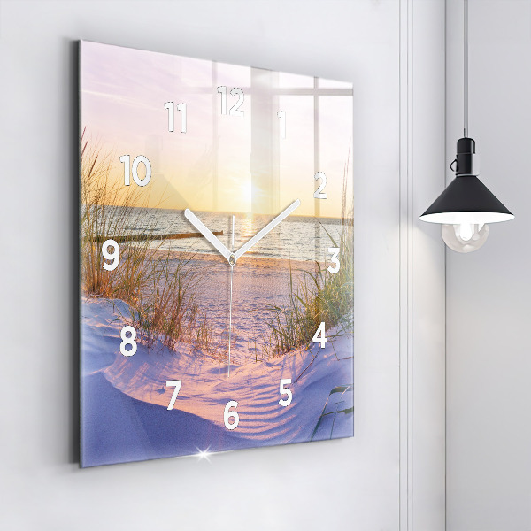 Square wall clock Polish Sunny Sea
