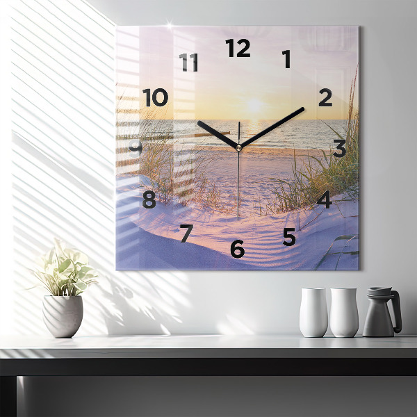 Square wall clock Polish Sunny Sea