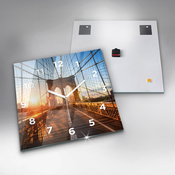 Square wall clock Brooklyn Bridge NYC