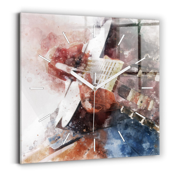 Square wall clock Guitar Visualization