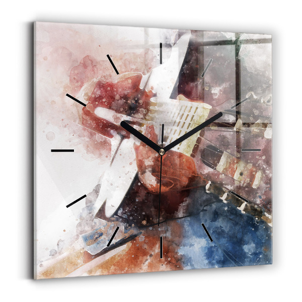 Square wall clock Guitar Visualization