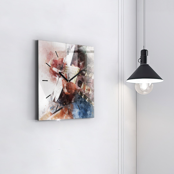 Square wall clock Guitar Visualization