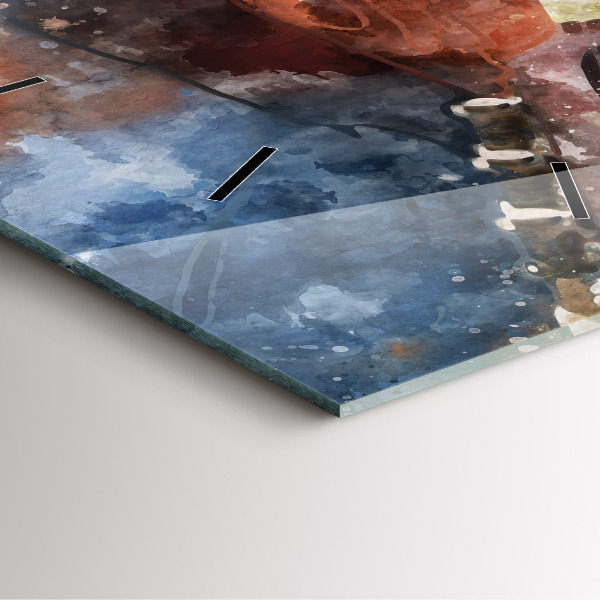 Square wall clock Guitar Visualization