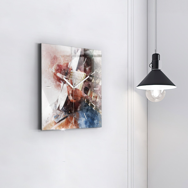 Square wall clock Guitar Visualization