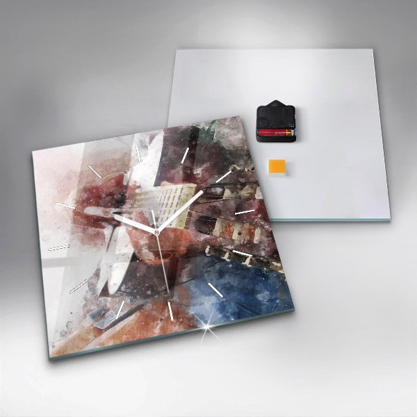 Square wall clock Guitar Visualization