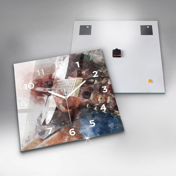Square wall clock Guitar Visualization