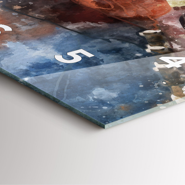 Square wall clock Guitar Visualization