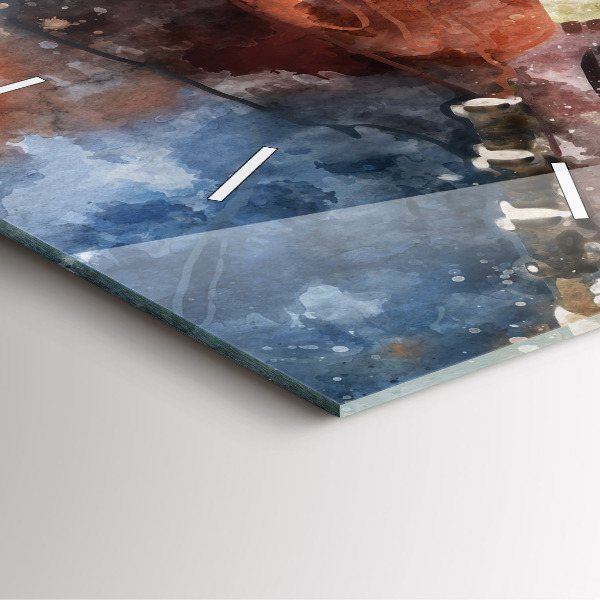 Square wall clock Guitar Visualization