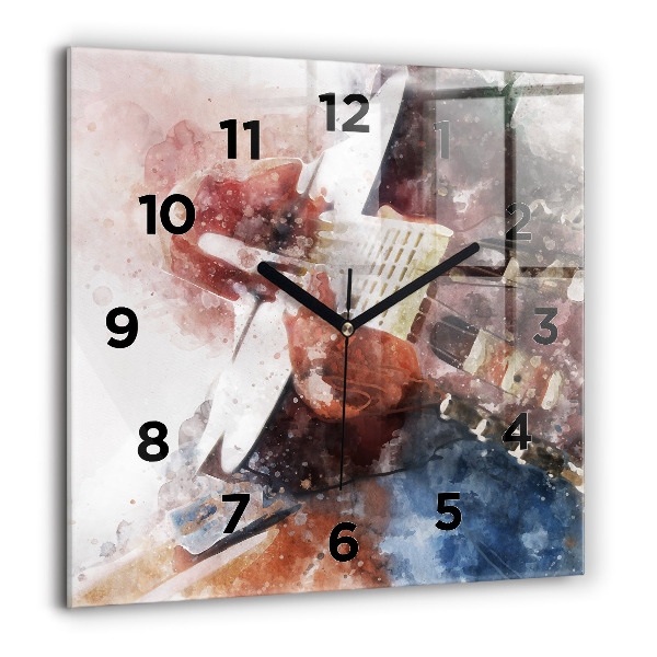 Square wall clock Guitar Visualization