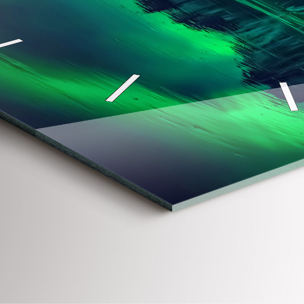 Square wall clock Northern lights