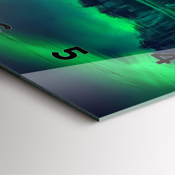 Square wall clock Northern lights