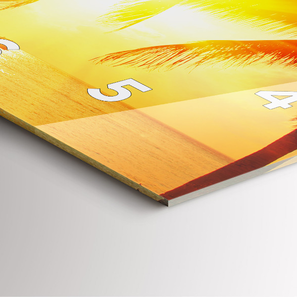 Square wall clock Holidays Relaxation Summer