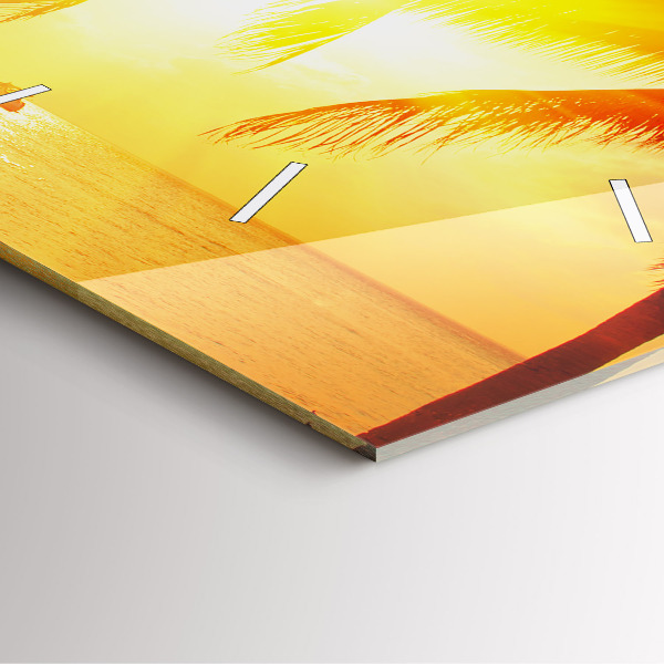 Square wall clock Holidays Relaxation Summer