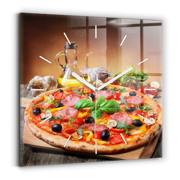 Square wall clock The Culinary Heart of Italy