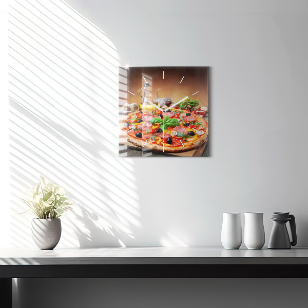 Square wall clock The Culinary Heart of Italy