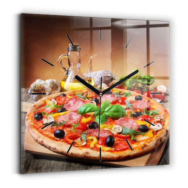 Square wall clock The Culinary Heart of Italy