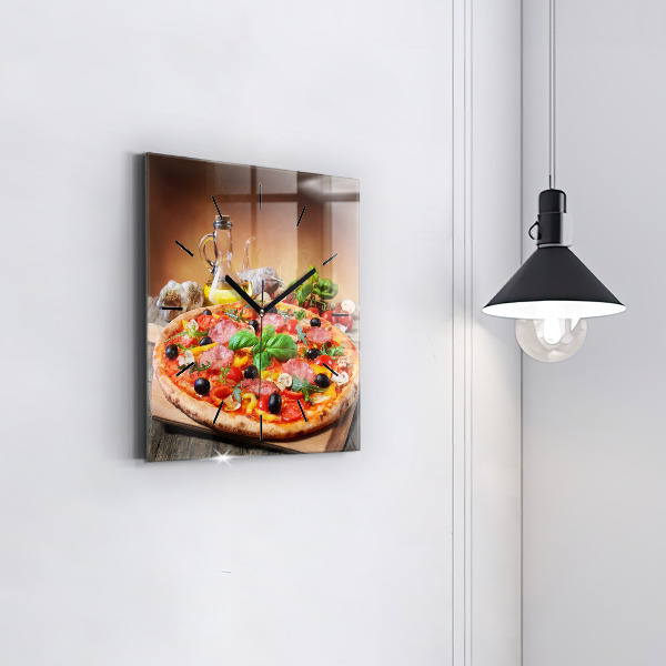 Square wall clock The Culinary Heart of Italy