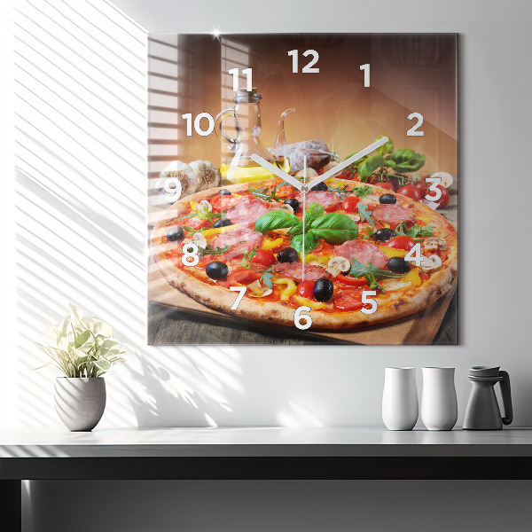 Square wall clock The Culinary Heart of Italy
