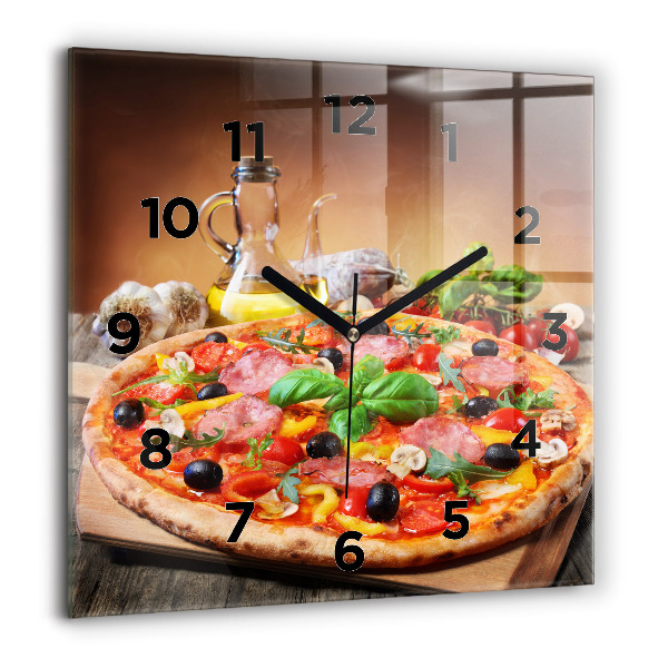 Square wall clock The Culinary Heart of Italy