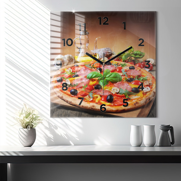 Square wall clock The Culinary Heart of Italy