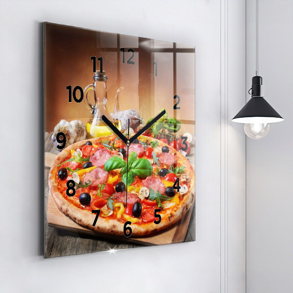 Square wall clock The Culinary Heart of Italy