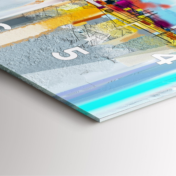 Square wall clock Abstract oil landscape