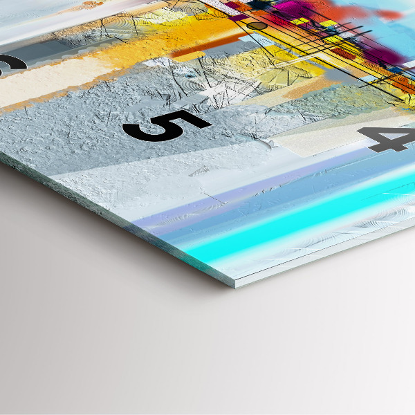 Square wall clock Abstract oil landscape