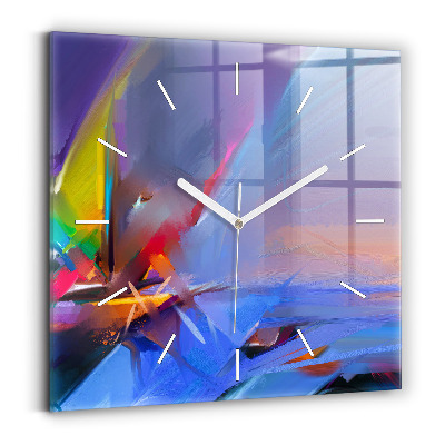 Square wall clock Seascape