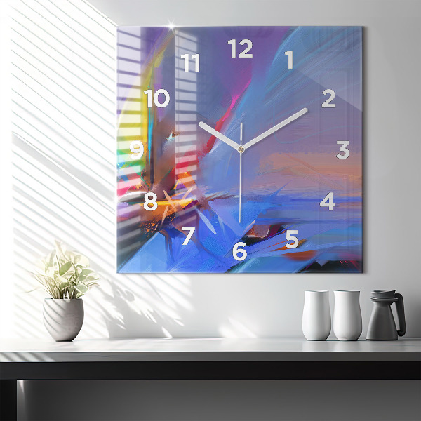 Square wall clock Seascape